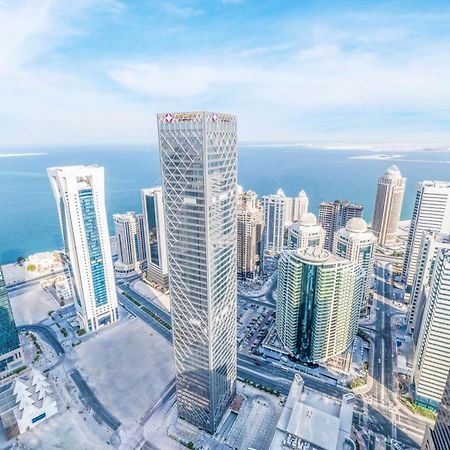 Aleph Doha Residences, Curio Collection By Hilton Exteriér fotografie Aerial view of the West Bay district