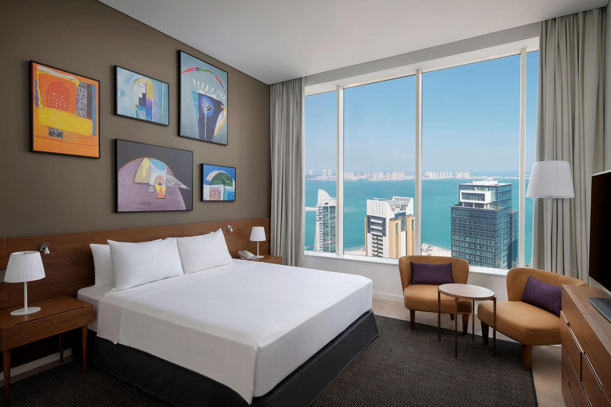 Aleph Doha Residences, Curio Collection By Hilton Exteriér fotografie A guest room at the hotel