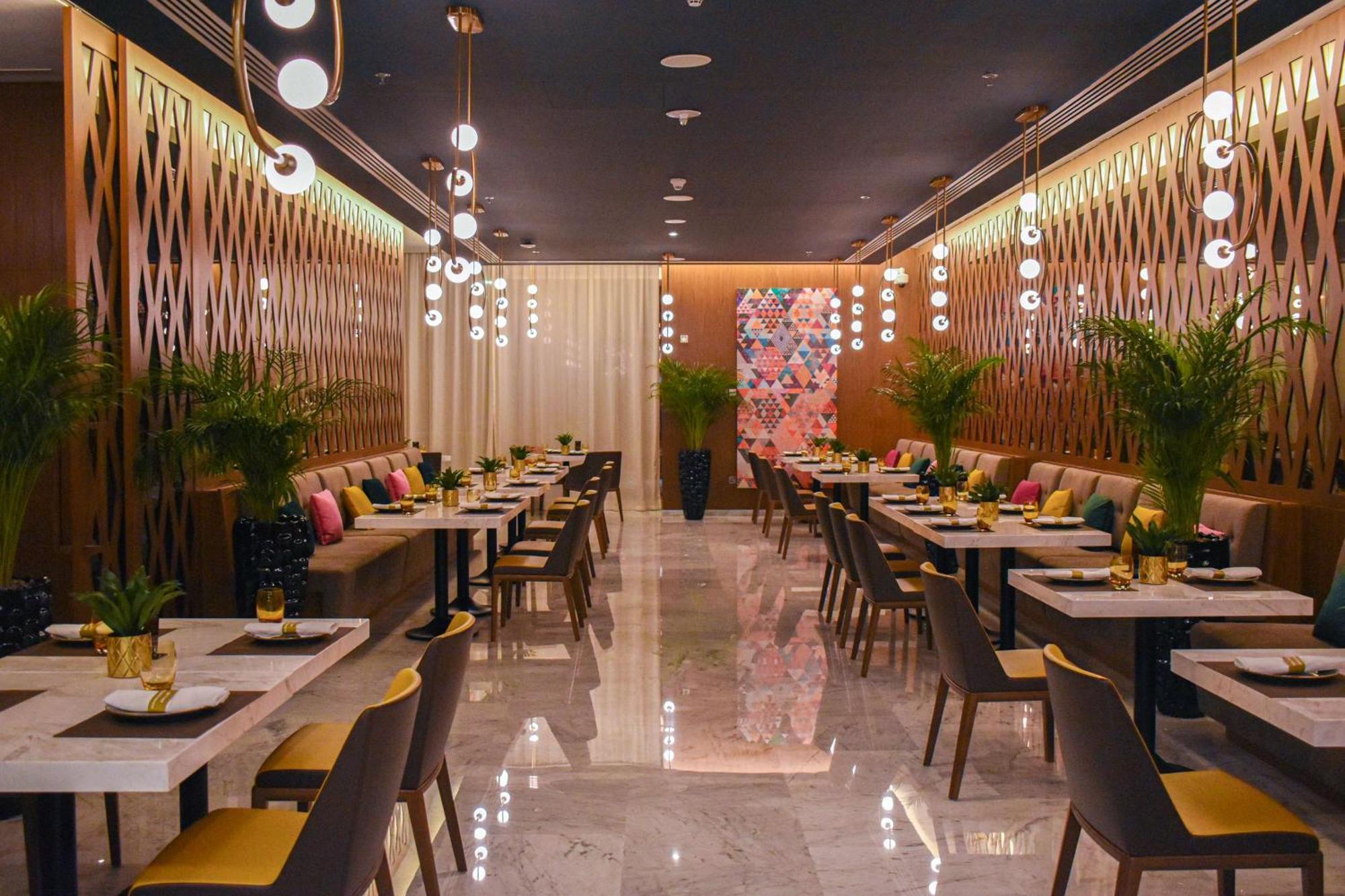 Aleph Doha Residences, Curio Collection By Hilton Exteriér fotografie Restaurant interior